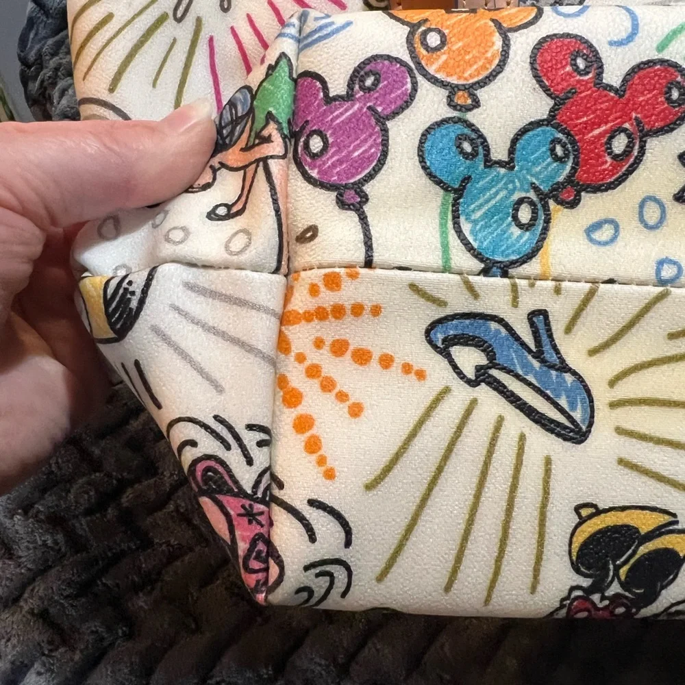 Disney Parks Retired Dooney & Burke Tote Bag with Colorful Cartoon Design, Ret. - Picture 13 of 16